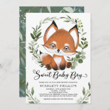 Botanische Grünpflanzen Boy Baby Shower