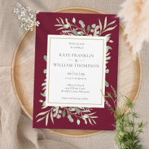 Botanische Grünpflanzen Burgund Hochzeit Alles in 