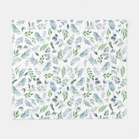 Botanische Grünpflanzen Eukalyptus Foliage Fleecedecke (Vorderseite (Horizontal))
