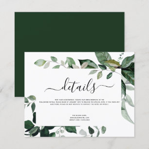 Botanische Grünpflanzen Foliage Wasserfarbe Hochze Einladung