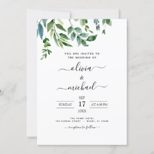 Botanische Grünpflanzen Foto Frühjahr Romantische Einladung