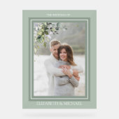 Botanische Grünpflanzen Foto Hochzeit Acrylschild (Vorderseite)