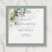 Botanische Grünpflanzen Hochzeit im Wasser Geschenkanhänger (Vorderseite)