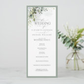 Botanische Grünpflanzen Hochzeit im Wasser Programm (Stehend Vorderseite)