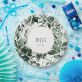 Botanische Grünpflanzen Hochzeit Pappteller (Party)