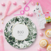 Botanische Grünpflanzen Hochzeit Pappteller (Party)