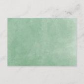 Botanische Grünpflanzen Hochzeit RSVP Begleitkarte (Rückseite)