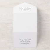 Botanische Grünpflanzen Hochzeitssommer All In One Einladung (Außenbereich)