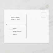 Botanische Grünpflanzen Moderne Hochzeit RSVP Einladungspostkarte (Rückseite)