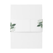 Botanische Grünpflanzen-Monogramm-Hochzeit Einladungsbanderole (Rückseitenbeispiel)