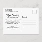 Botanische Grünpflanzen Pine Foto Frohe Weihnachte Postkarte (Rückseite)