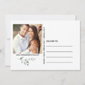 Botanische Grünpflanzen Save the Date Hochzeitskar Einladung (Rückseite)