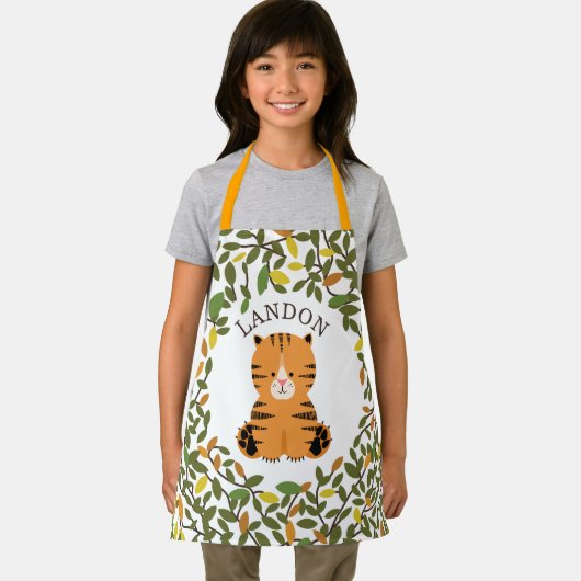 Botanische Grünpflanzen Tiger Kinder Schürze (Insitu)