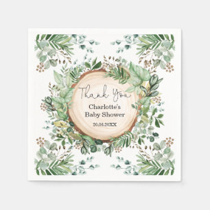Botanische Grünzeug-Brautparty-Baby 1. Geburtstag Serviette