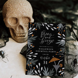 Botanische Halloween-Cocktail-Party Einladung
