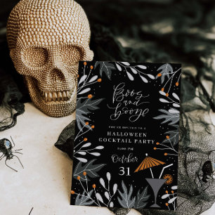 Botanische Halloween-Cocktail-Party Einladung
