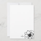 Botanische Hand Drawn Whimsical Floral Wedding Einladung (Rückseite)