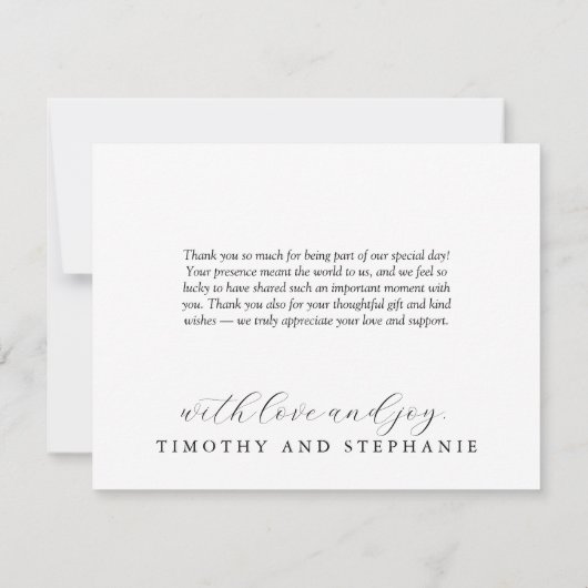 Botanische Hand gezogen Dankeskarte (Rückseite)