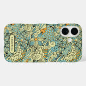 Botanische Handgezeichnete Linie Personalisiert Case-Mate iPhone Hülle (Rückseite (Horizontal))