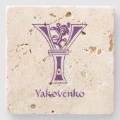 Botanische Hauptstadt des Mittelalters Y Steinuntersetzer (Vorderseite)