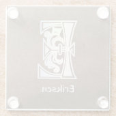 Botanische Hauptstadt E Glasuntersetzer (Rückseite)