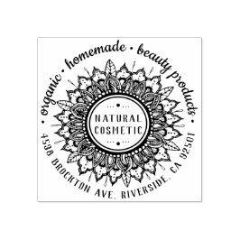 Botanische hausgemachte Schönheit Business Floral  Gummistempel