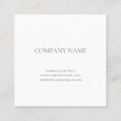 BOTANISCHE "HAWTHORN" WEISSE GESCHÄFTSKARTE QUADRATISCHE VISITENKARTE (Rückseite)