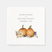 Botanische Herbsthochzeit Serviette (Vorderseite)