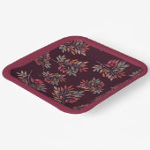 Botanische Herbstlaube Burgundy individuell anpass Pappteller (Gewinkelt)