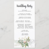 Botanische Herzenzeremonie Programm (Rückseite)