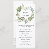 Botanische Herzenzeremonie Programm (Vorne/Hinten)