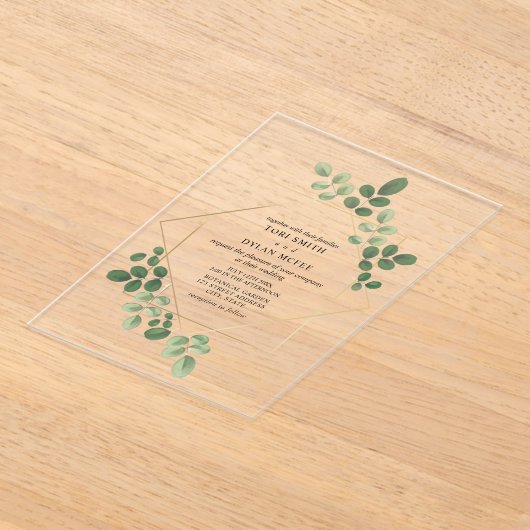 Botanische Hochzeit Acryleinladungen (Ablage )