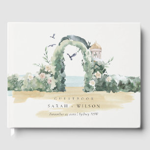 Botanische Hochzeit am Küstenstrand Gästebuch