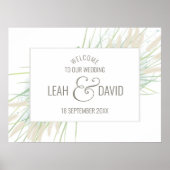 Botanische Hochzeit an der Küste Poster (Vorne)