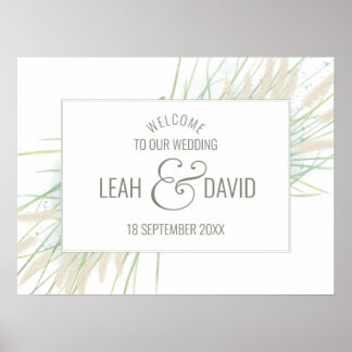 Botanische Hochzeit an der Küste Poster