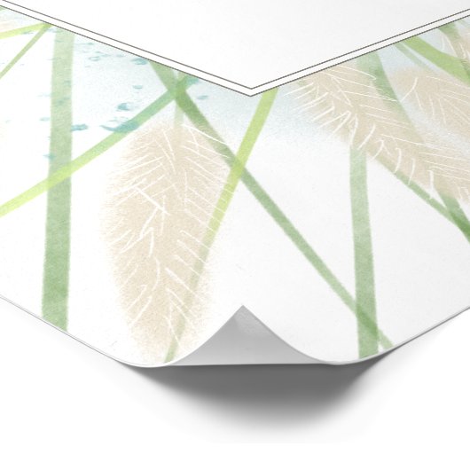 Botanische Hochzeit an der Küste Poster (Ecke)