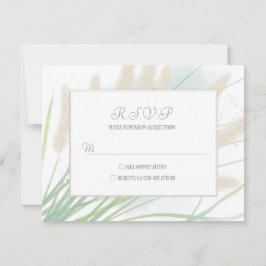 Botanische Hochzeit an der Küste RSVP Karte