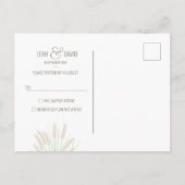 Botanische Hochzeit an der Küste - RSVP Postkarte (Rückseite)