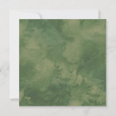 Botanische Hochzeit auf dem eleganten Gold Einladung (Rückseite)