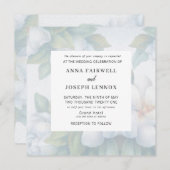 Botanische Hochzeit auf dem grünen Platz Einladung (Vorne/Hinten)