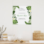 Botanische Hochzeit auf der tropischen Insel Poster (Küche)