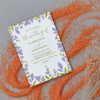 Botanische Hochzeit auf der Wiese Wildblume Einladung