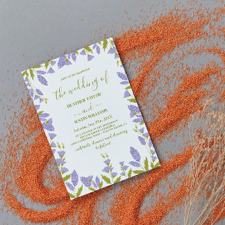 Botanische Hochzeit auf der Wiese Wildblume Einladung