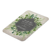 Botanische Hochzeit aus weißem Ziegelstein rettet  Magnet (Linke Seite)