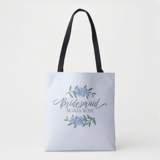 Botanische Hochzeit-Brautjungfrau Blumengeschenk Tasche (Vorderseite)