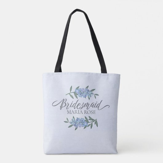 Botanische Hochzeit-Brautjungfrau Blumengeschenk Tasche (Rückseite)