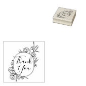 Botanische Hochzeit Danke Briefmarke Gummistempel (Stempel)
