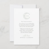 Botanische Hochzeit Dankeskarte (Rückseite)