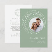 Botanische Hochzeit Dankeskarte (Vorne/Hinten)