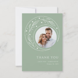 Botanische Hochzeit Dankeskarte